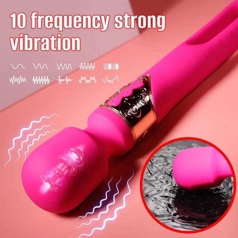 Patting Vibrator Women AV Stick Magic Wand Clitoris Stimulator G Spot Massager Female Masturbator Dildo Sex Toy for Adult W260305