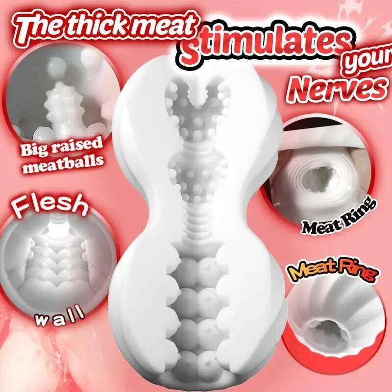 Manual Male Masturbators Cup Artificial Vagina Heating Vibrating Pocket Pussy Stroker With Anal Plug Beads Men Adult Sex Toys 18 W260305
