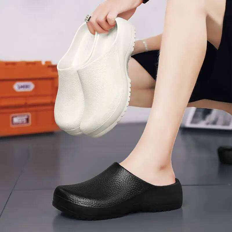 Litfun New Men Slippers Comfort Garden Clogs Mules Summer EVA Waterproof Rubber Sandals For Workers Outdoor Fishing Shoes