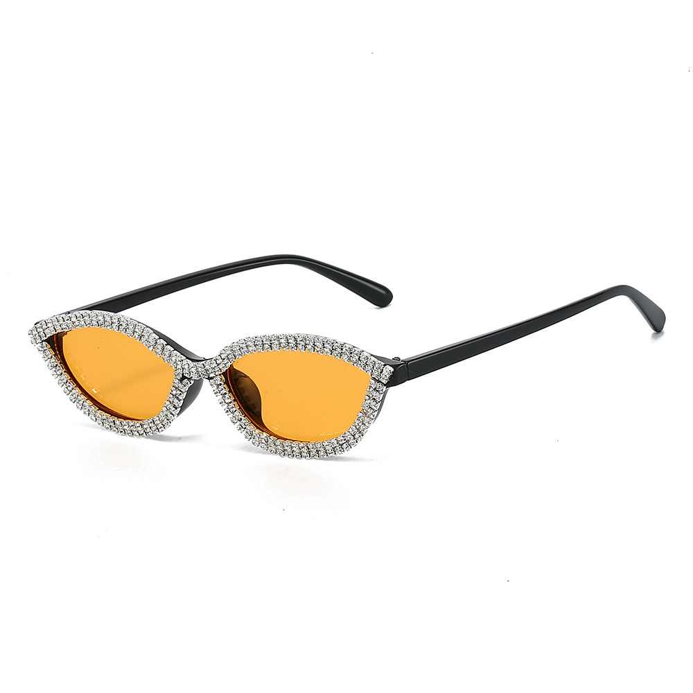25 hot-selling cat-eye sunglasses, new personalized diamond-embellished sunglasses for women, high-end street style decorative glasses