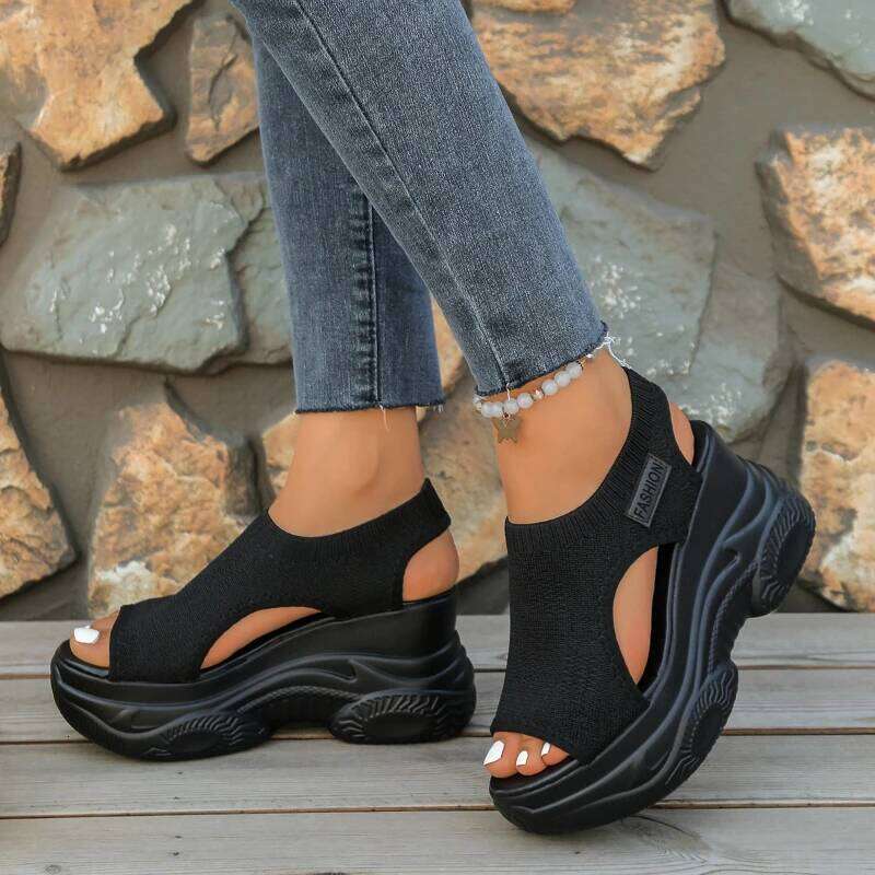 2026 Summer New Women's Fashion Solid Color Ultra High Heel Open toed Outdoor Bestseller Comfortable Sandals