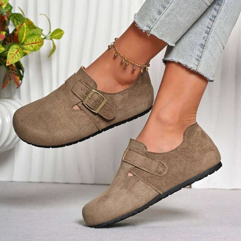 2026 Spring and Autumn New Women's Hot Selling Fashion Retro Single with One Step Buckle Casual Shoes