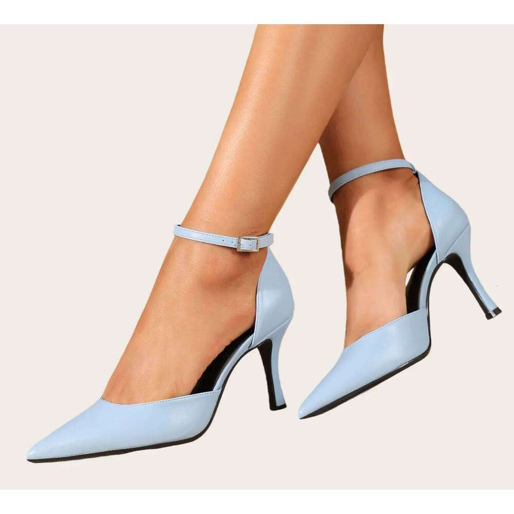 2025 Summer New Sexy Pointed Toe Strappy High Heels for Women, Slender Heel, Elegant Party Prom Tie-Detail Sandals