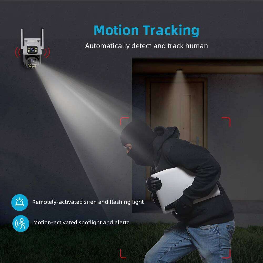 BELIA Dual Lens WiFi Surveillance Camera, 4X Digital Zoom, 4K 8MP AI Human Detect, , Outdoor Security PTZ IP Cameras 26W0306