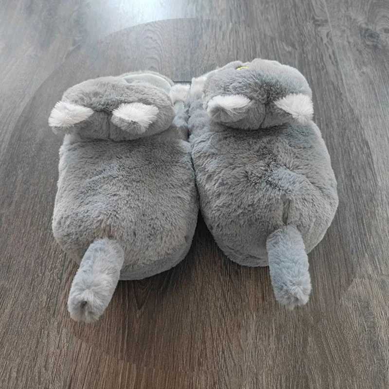 Platform Slippers Women Indoor Furry Shoes 2024 Ladies Home Thick Bottom Slipper Cat Female Warm Fluffy Shoes S260305
