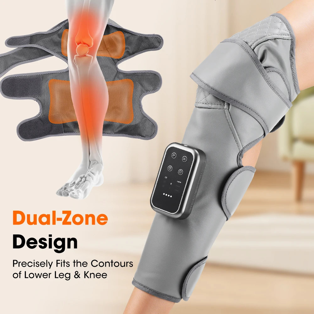 2/1Pc Leg Massager Air Compression Constant Heat Therapy for Hand Calf Knee Massager Full Air Pressure Muscle Relax Heating Pad 260304