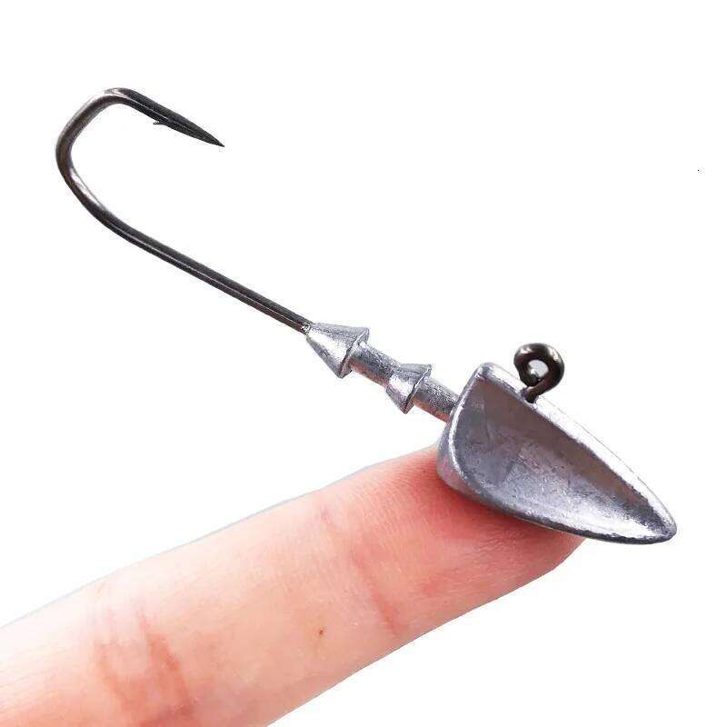 MrLurion 3.5g 5g 7g 10g 14g 20g Fishing Rigging jig head , soft worm grub lure bait hook fishing tackle set S260305