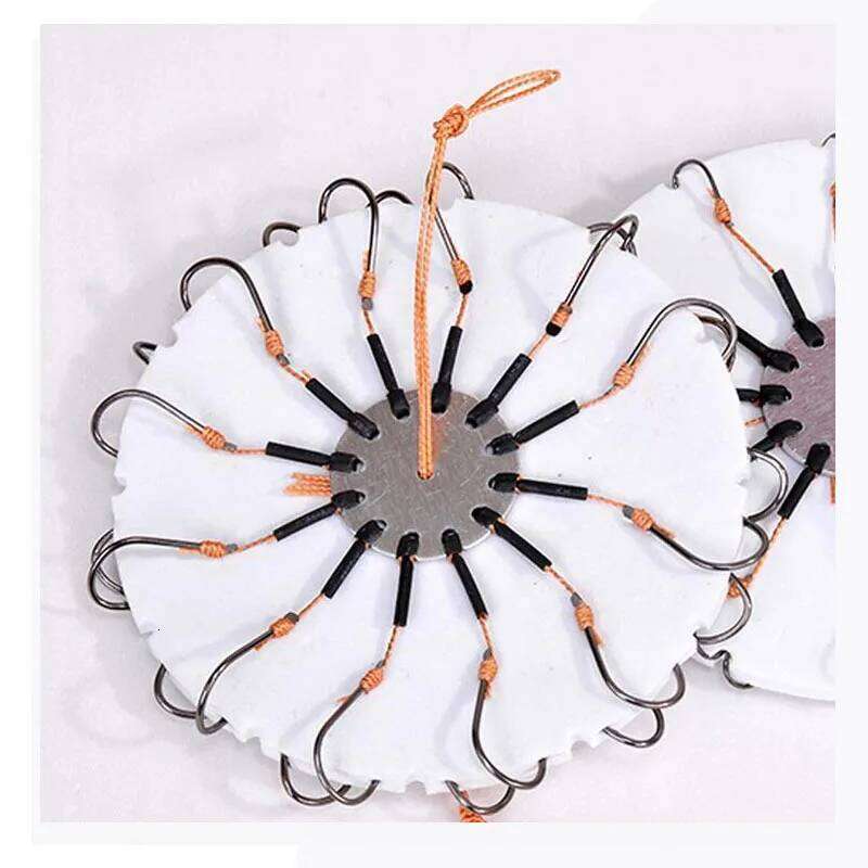 2Pcs/lot Fishing Flap Explosion String Hook Prevent Winding Line with Hose 12 Carbon Steel Hooks Carp Fishhook Y260305
