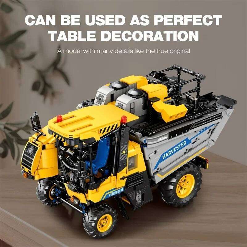 2206PCS Grape Harvester Building Blocks Remote Control Farm Engineering Vehicle RC Car Model Electronic Bricks Toys Kids Gifts Z260306