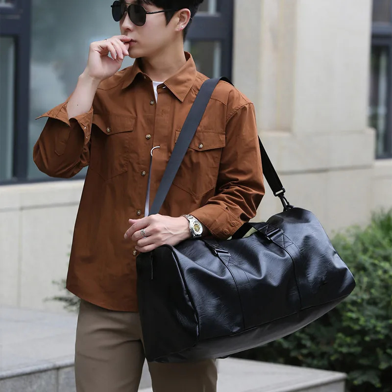 Golf Boston Bag Clothing Bags Travel Business Handbag Largecapacity Crossbody Soft PU Leather Sports Fitness Gifts 260228