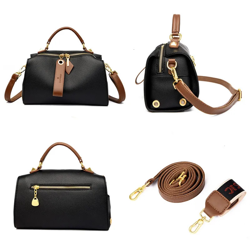 High Quality Solid Color Leather Shoulder Crossbody Bag For Women y Womens Handbag ner Female Messenger Tote Sac 260228