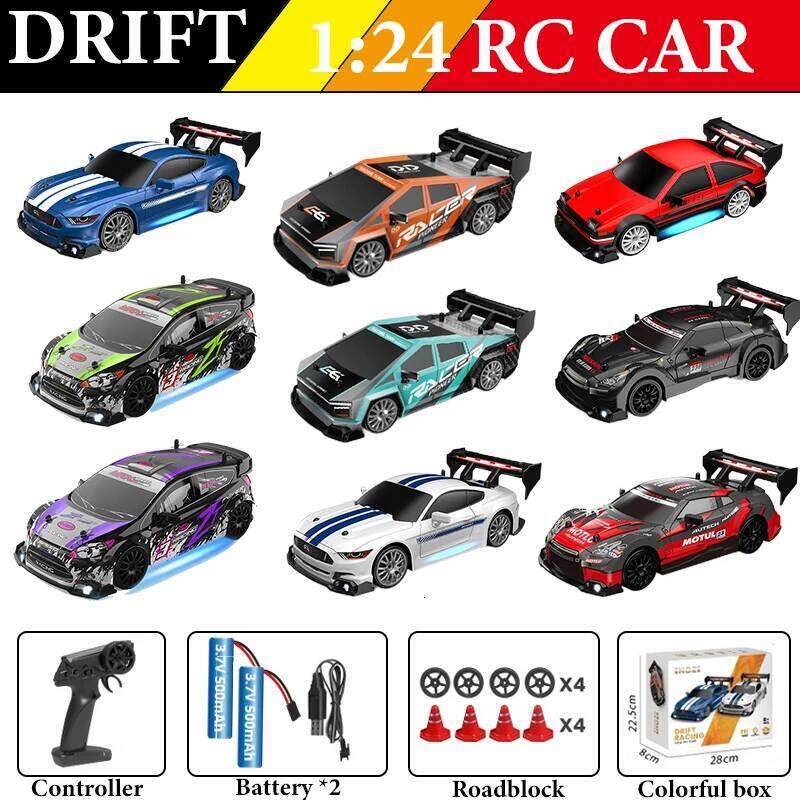 AE86 RC Drift Racing Car 1/24 4WD 30KM/h High Speed with Light 2.4G Radio Controlled Vehicle Model Race Competition Toy for Boys C260305