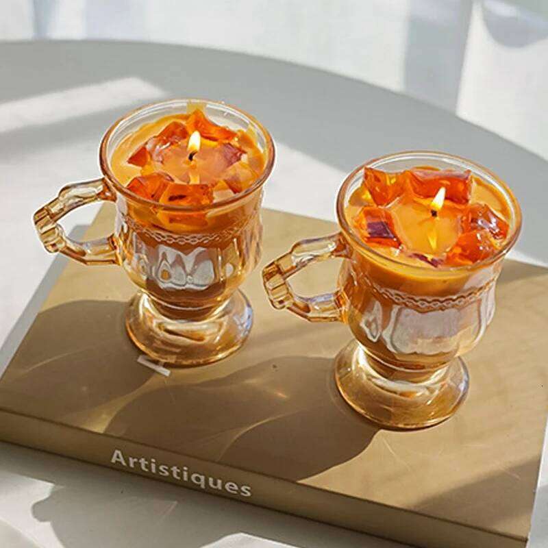 Creativity Latte Coffee Scented Candle Aromath Soy Wax Wedding Birthday Candles Party Home Diner Decoration Souvenirs W260304 W260305