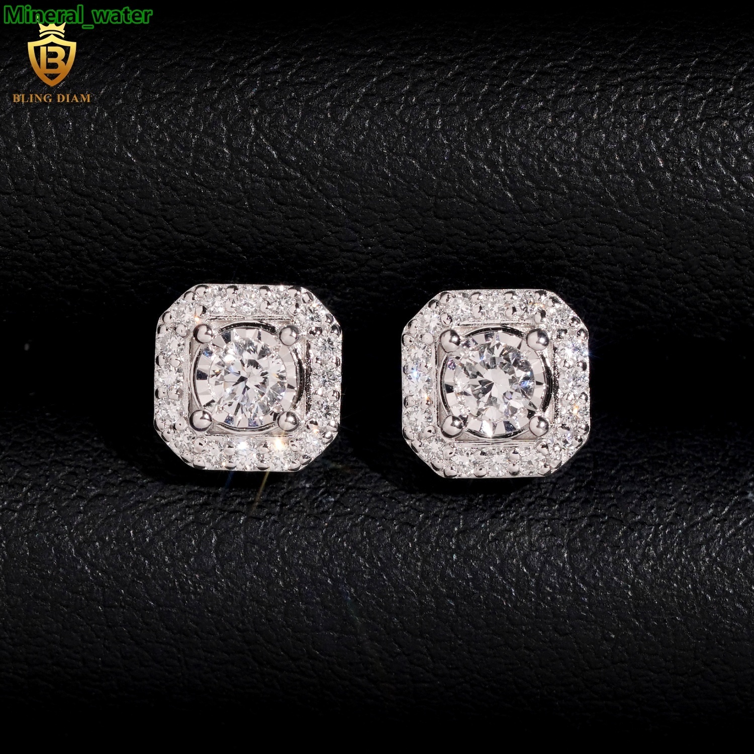 Hot Sale Fine Jewelry 925 Sterling Silver Diamond Lab Diamond Earrings Iced Out Jewelry Earrings Women with IGI Certification