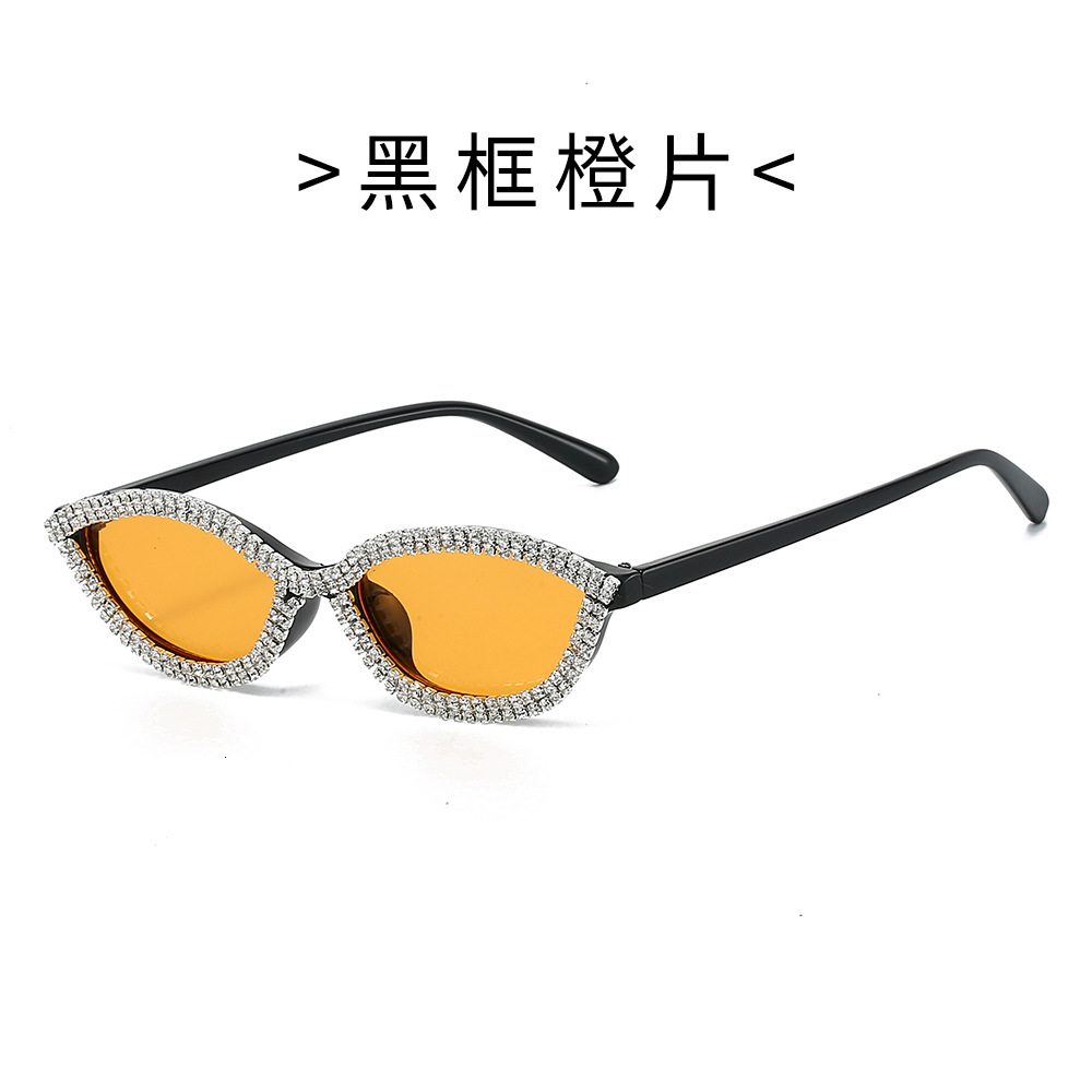 25 hot-selling cat-eye sunglasses, new personalized diamond-embellished sunglasses for women, high-end street style decorative glasses