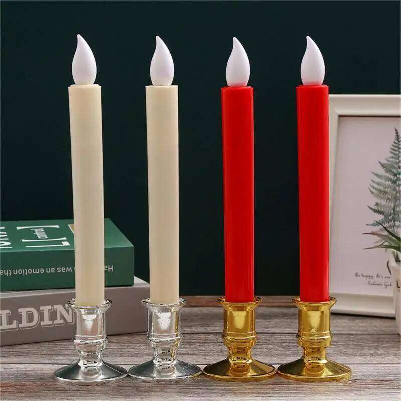 2pcs Taper Holders Candlestick Silver Gold Rod Wax Base Fits Wedding Banquet Art Deco Candle Holder Home Decor XJ260305