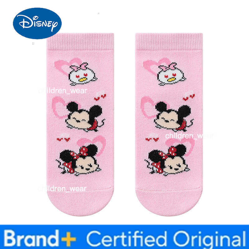 Disney 5 Pairs Minnie Mickey Kids Socks Cute Cartoon Girl Socks Autumn Winter Cotton Socks kawii Tube Middle Children Socks 1-8 Years H260306