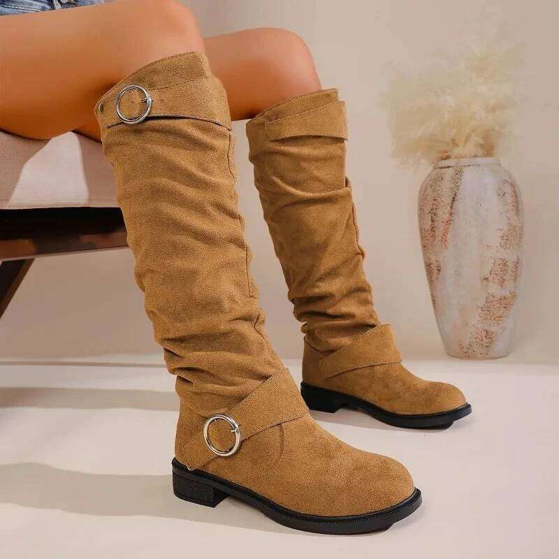 2025 autumn winter new retro minimalist fashion fashionable and comfortable women's boots