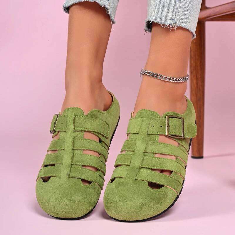 2026 New Fashionable Retro Classic Women's Soft soled Non slip Flat Shoes Comfortable Versatile Sandals