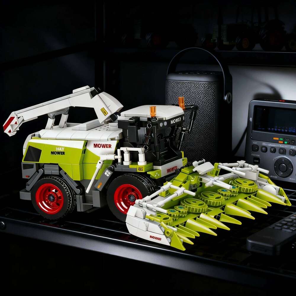 Farmer Truck model Building Block Tractor Cultivator Harvester Vehicle MOC Car Brick City Construction Toy For Children Z260306
