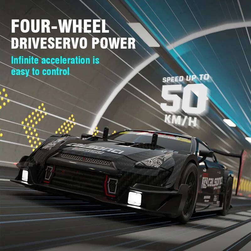 1:14 4WD RC Racing 2.4G Four-wheel Drive Drift GTR Model Remote Control Car Toy C260305