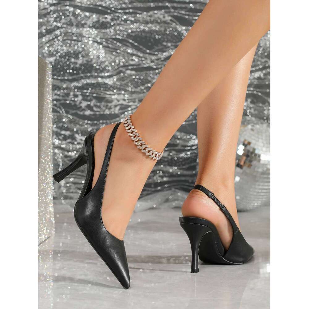 Brand Women's Fashionable Elegant Comfortable Sexy High-heeled Shoes Minimalist Versatile Slip-on Stiletto Pumps