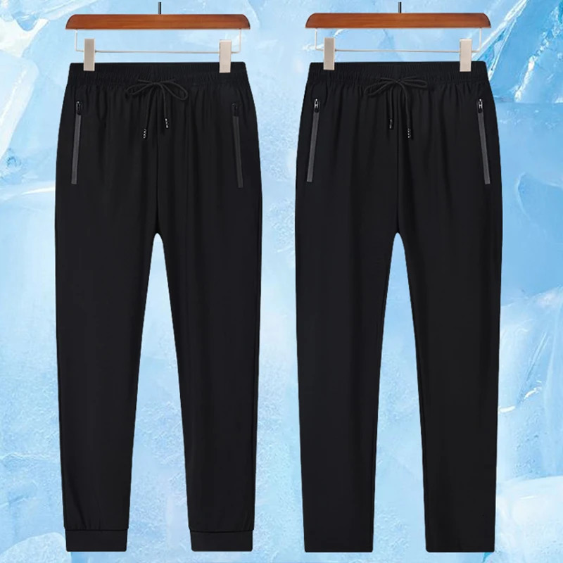 Ice Silk Breathable Mens Sports Pants Quick Drying Sweat-absorbing Comfortable Cool High Quality Outdoor Pants for Men 260306