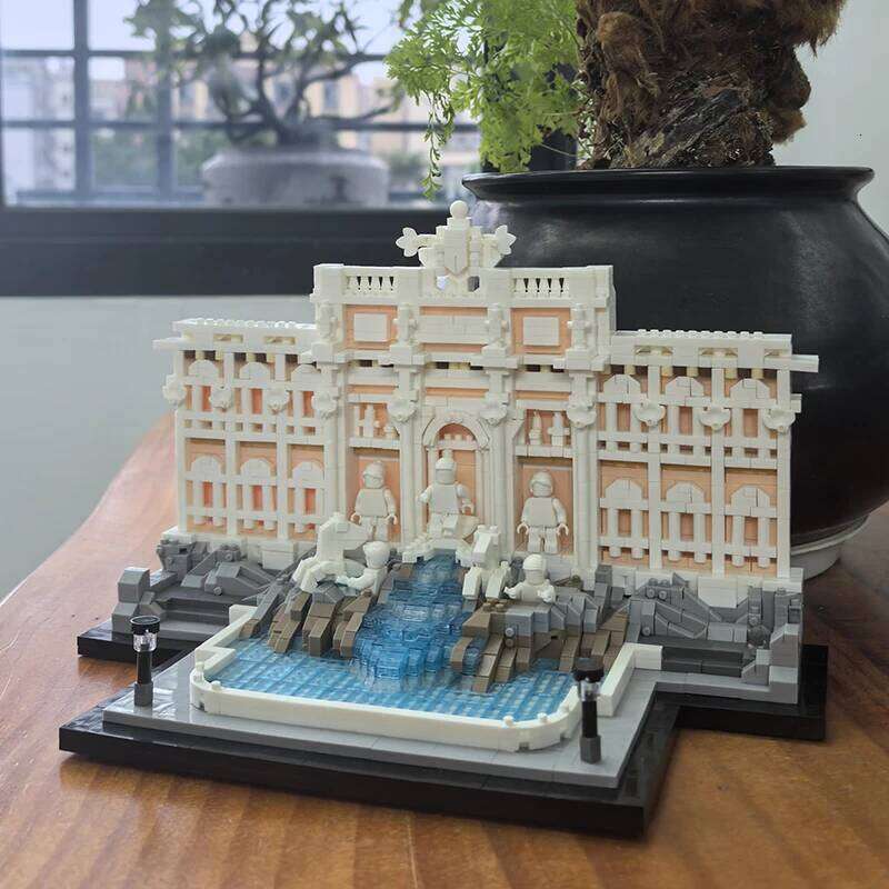 Creative Trevi Fountain Building Blocks Model World Famous City Street View Architecture Assembly Bricks Toys Gift For Kid Adult Z260306