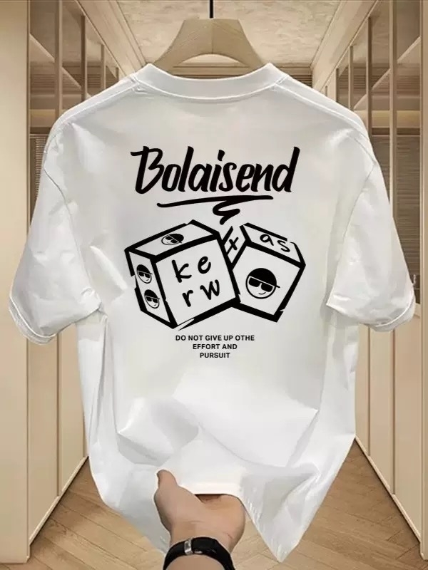 European and American trendy brand short-sleeve ins pure cotton 2026 summer men's printed T-shirt fashionable unisex versatile crew neck T-shirt 