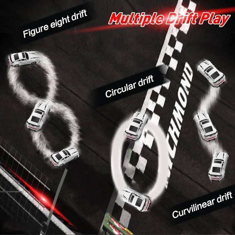 Mini 1:43 or 1/64 4WD Remote Control Car High Speed Drift RC Cars with LED Lights Racing Toy Gift for Adults Kids C260305