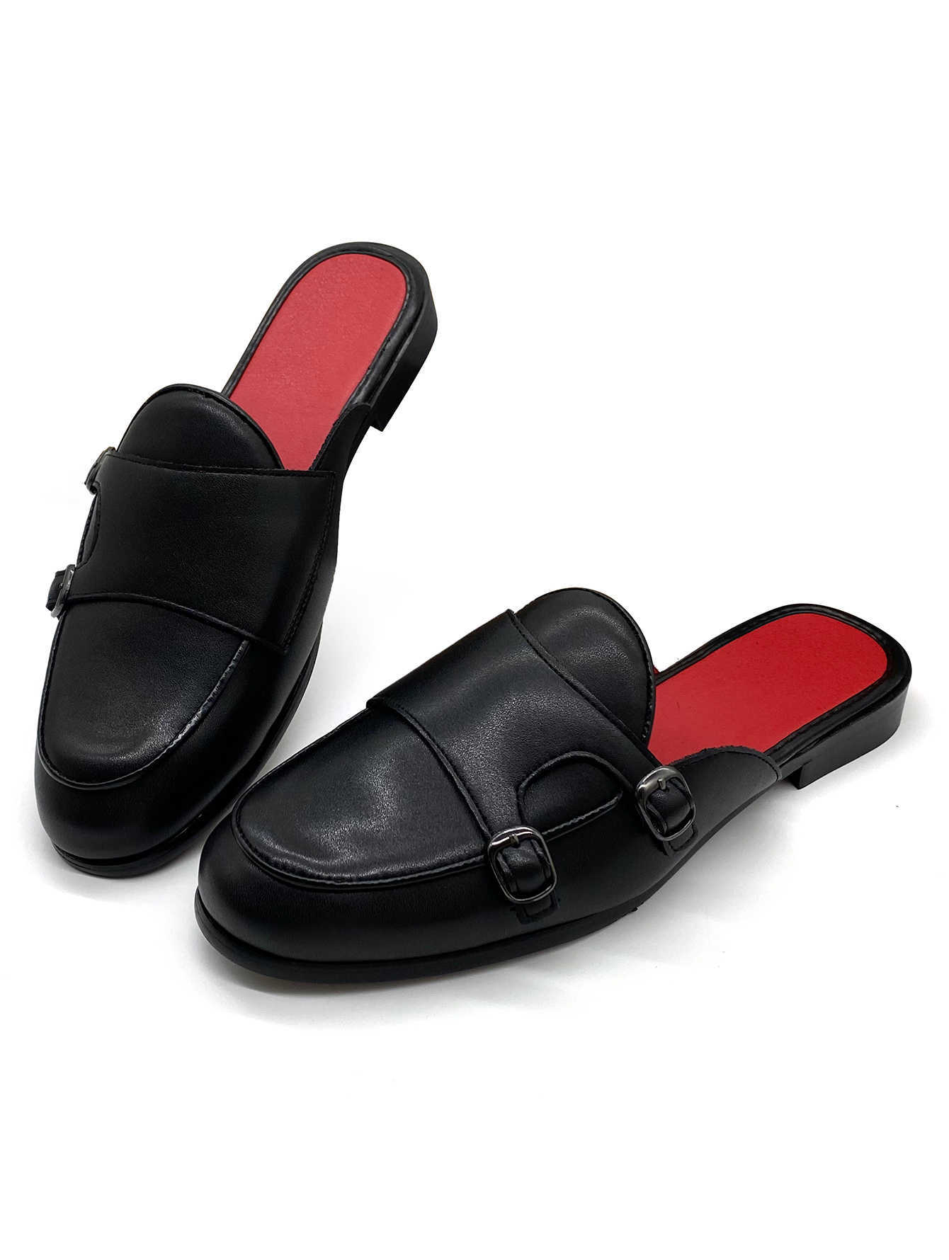 NXY Slippers Dress Shoes Lace Up Polished finish Flat-bottomed Cut Shoes Sandals Mid Black Shoes Leather Slippers Flip Flops For Men