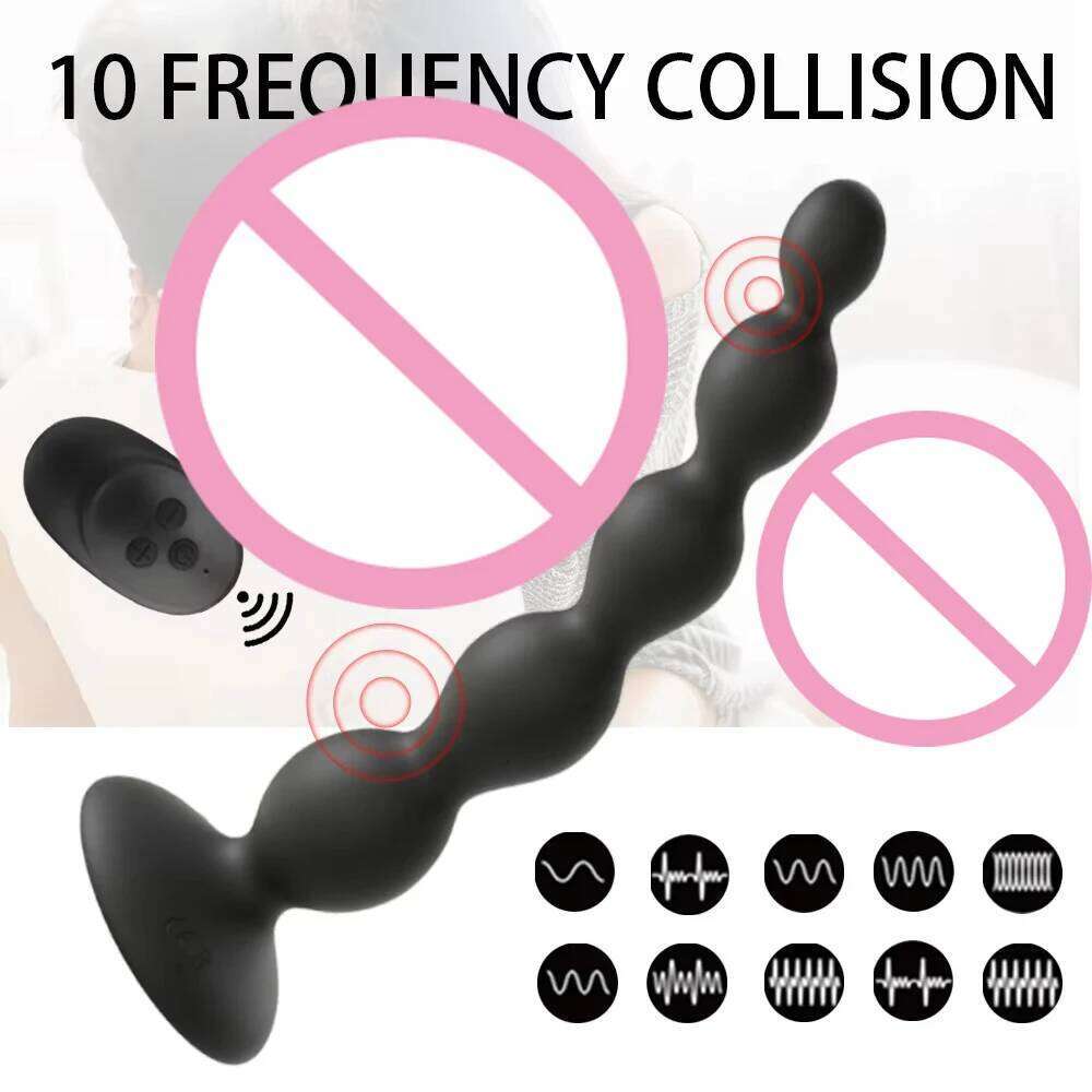 10 Speed Vibrator Male Prostata Massager Anal Beads Butt Plugs G Spot Dildo Vibration Sex Toys for Men Gay Women USB Charge W260305