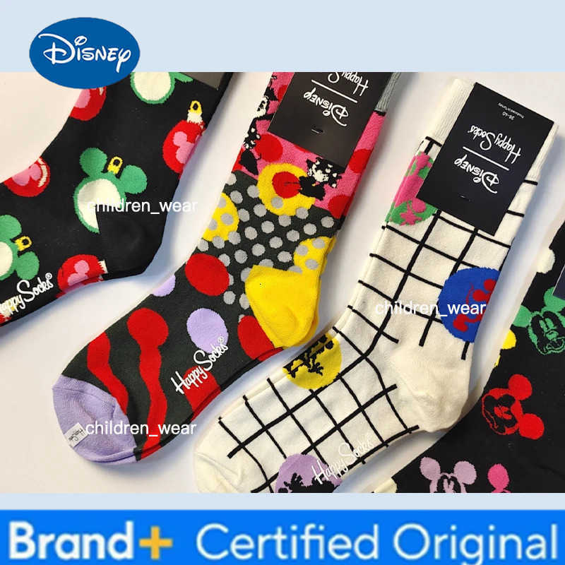 Disney Mickey Mouse Cartoon Cotton Socks for Men Women Cute Autumn Winter Thickened Warm Sock Funny Casual Home Adult Socks Gift H260306