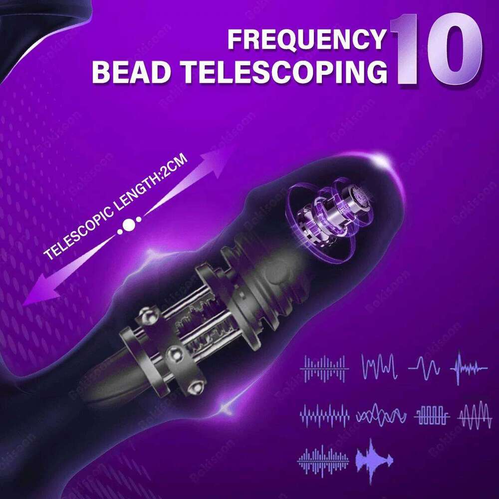 9 Wiggling Swaying Vibrating Anal Vibrator with Cock Ring Thrusting Prostate Massager 3 Powerful Motors Butt Plug W260305