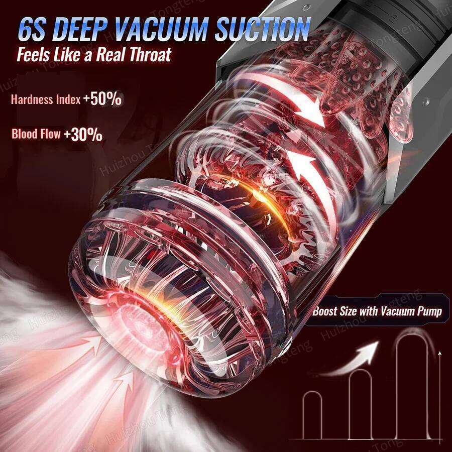 Automatic Male Masturbator Stroker with 7 Sucking Thrusting Rotating Licking Adult Pocket Pussy Mens Toy Blowjob Sex Machine W260305