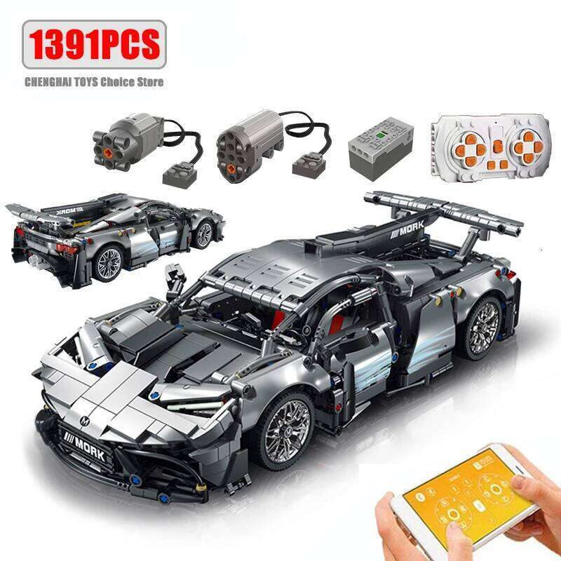Technical APP Remote Control Moter Power Sport Car Building Blocks Bricks Speed Racing Supercar Sets Toys For Kids Models Gifts Z260306