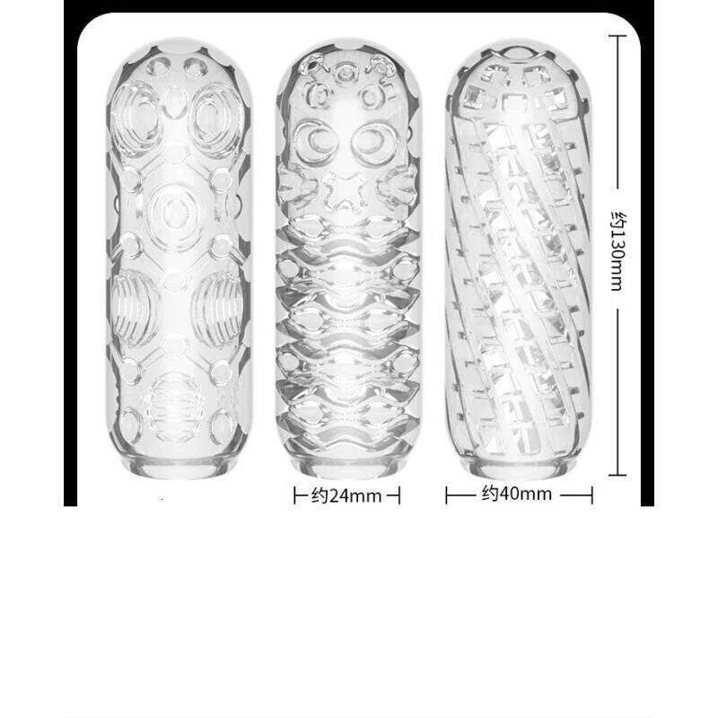 Transparent airplane cup male sex toy with glans sucking delay exerciser rotary wave design for men's masturbation training W260305