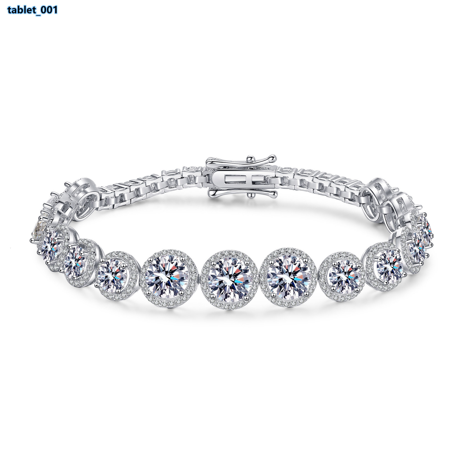 New Trend Anti Tarnish Real 925 Sterling Silver Moissanite Adjustable Bangle Daily Wear Fine Jewelry Women Custom Bracelet