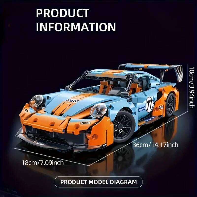 New RSR Classic Super Racing Cars Sports Car Model Bricks Vehicle Sets Technical Blocks Toys for Kids Children Adult Gifts Z260306