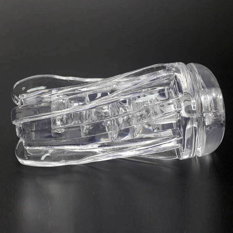 Male Masturbator Manual Soft Pussy Transparent Vagina Adult Goods Endurance Exercise Vacuum Pocket Cup Sex Toys W260305