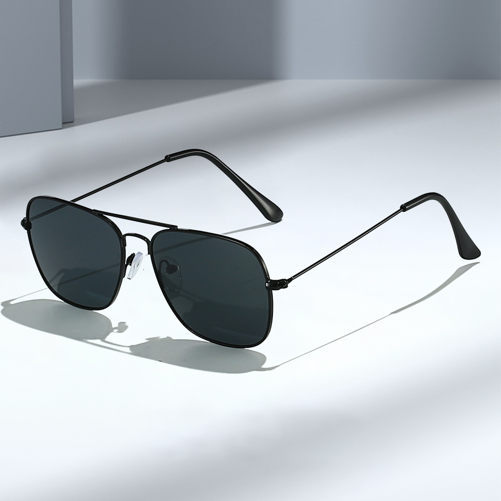 New high-end sunglasses, popular on foreign trade platforms, personalized metal double-bridge for driving, fishing, and cycling, versatile sunglasses