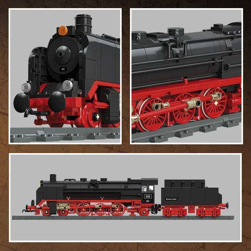 Technical Steam Locomotive The Union Pacific Big Model Building Blocks City Railway Train Bricks Toys Gifts for Children Boy Z260306