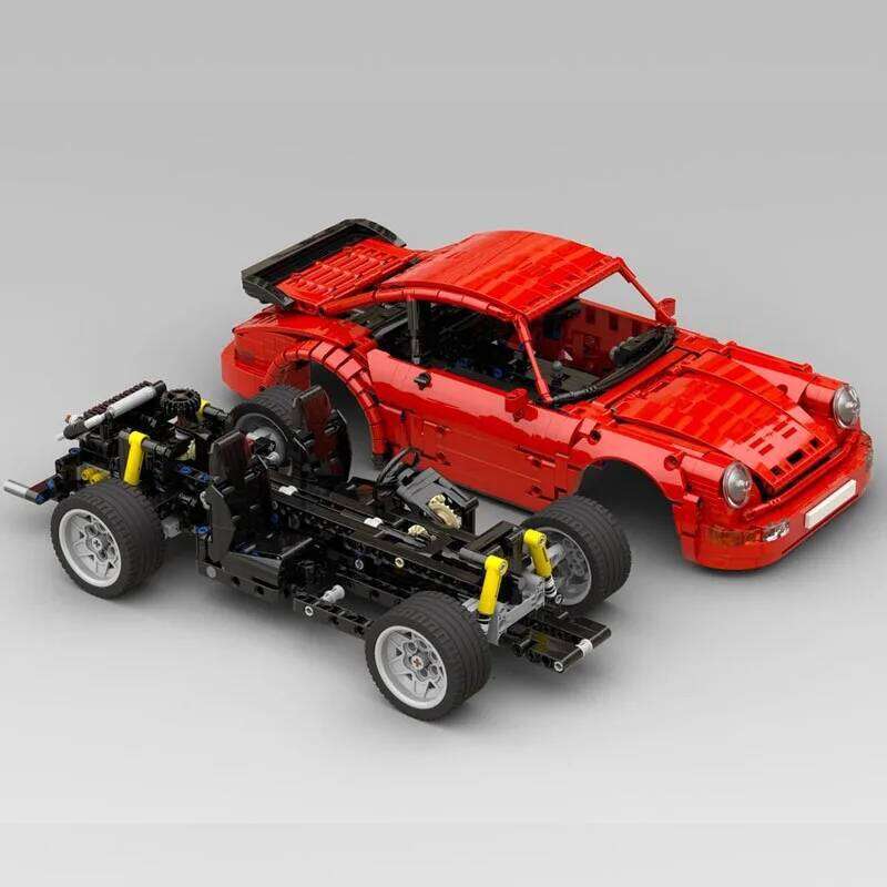 NEW MOC-239017 964 Turbo Scale 1:12 Hyper Super Racing Car Model Building Blocks Bricks Children Toys Birthdays Gifts Z260305