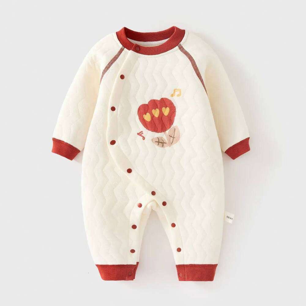 Baby Girl Cute Warm Spring Autumn Jumpsuit Newborns Pure Cotton Soft Onesie Romper Infant Boy 0-18 Months Outwear Clothes Z260306
