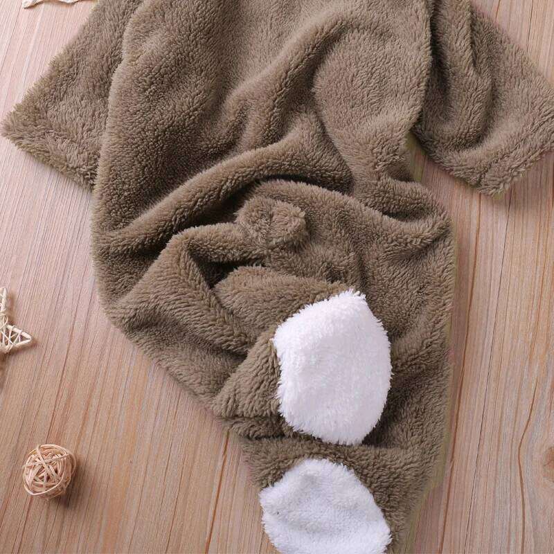 Humor Bear Autumn Cartoon Style Winter Long Sleeve Boys Girls Rompers Toddler Kids Playsuit Jumpsuits Baby Clothes Z260306