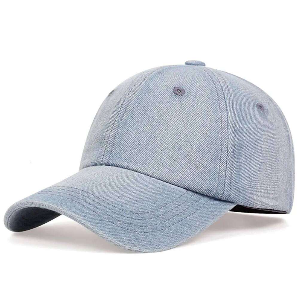Unisex Light Board Denim Washed Baseball Caps Spring and Autumn Outdoor Adjustable Casual Hats Sunscreen Hat Y260304