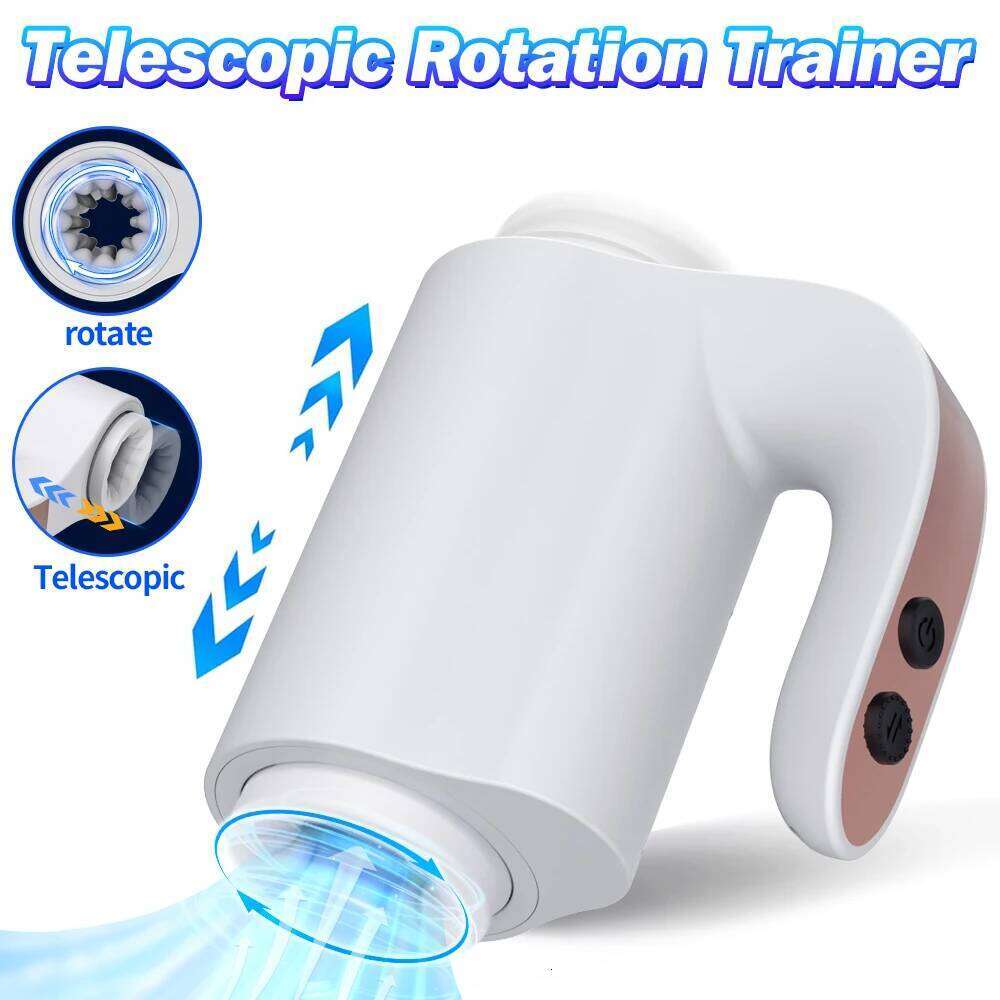 Automatic Male Masturbator Cup 10 Telescopic Rotation Modes Real Oral Vagina Blowjob Machine Masturbation Adult Sex Toys for Men W260305