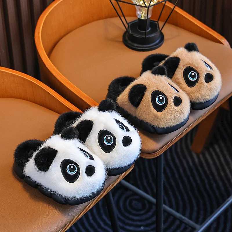 Adorable Panda Winter Warm Cotton Slippers Cozy Footwear for Chilly Days S260305