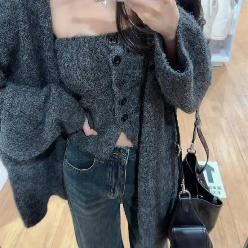 Leisure Daily Fresh Sweet Kawaii Commuting Cute Outdoor Womens Sweater Cardigan Leisure Light RETRO Classic Versatile M260306