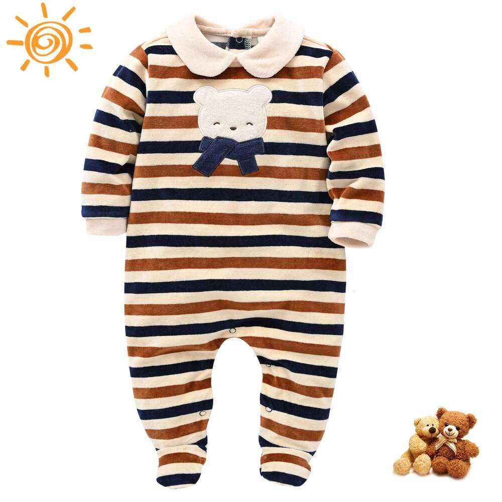 Winter Baby Rompers Velvet Warm Clothes Boys Pajamas Velour Girls Roupas Kids Menino Overalls Jumpsuit Costumes For 0-12M Z260306